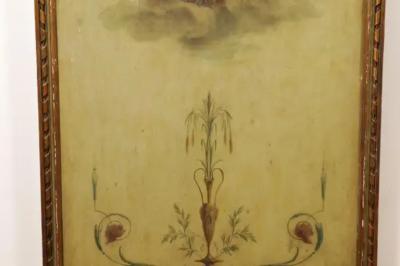 French 1850s Napol on III Framed Architectural Panel with Allegory of the Arts