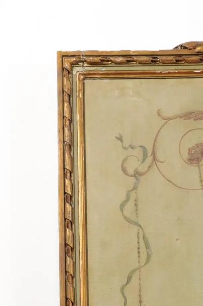 French 1850s Napol on III Framed Architectural Panel with Allegory of the Arts