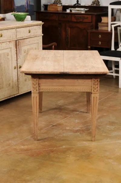 French 1850s Napol on III Period Center Table with Carved Motifs and Drawer