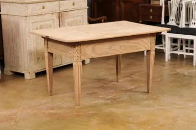 French 1850s Napol on III Period Center Table with Carved Motifs and Drawer