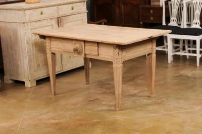 French 1850s Napol on III Period Center Table with Carved Motifs and Drawer