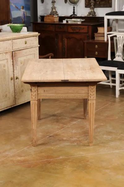 French 1850s Napol on III Period Center Table with Carved Motifs and Drawer