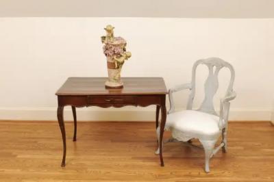 French 1860s Napol on III Painted Terracotta Vase with Playful Cherubs and Roses