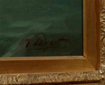 French 1870s Napoleon III Period Still Life Painting with Giltwood Carved Frame