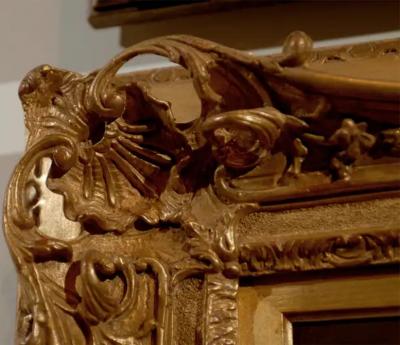 French 1870s Napoleon III Period Still Life Painting with Giltwood Carved Frame