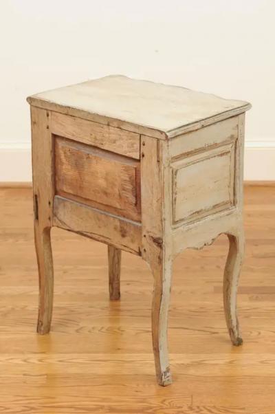 French 1880s Rococo Style Three Drawer Bedside Chest with Serpentine Front