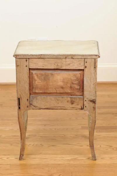 French 1880s Rococo Style Three Drawer Bedside Chest with Serpentine Front