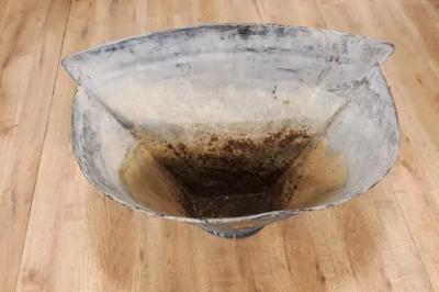 French 1890s Ch teau Villaret Grape Picking Hod with Fleur de Lys Motifs