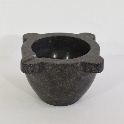 French 18th 19th Century Black Marble Mortar
