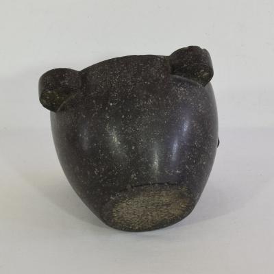 French 18th 19th Century Black Marble Mortar