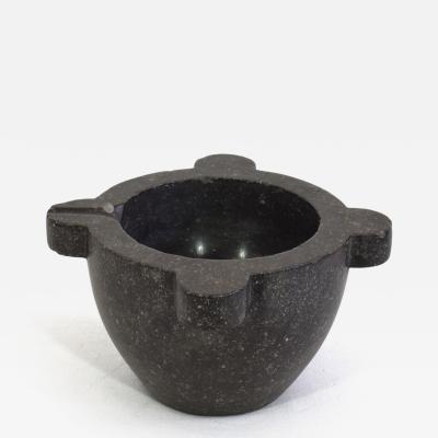 French 18th 19th Century Black Marble Mortar