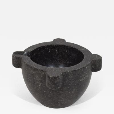 French 18th 19th Century Black Marble Mortar