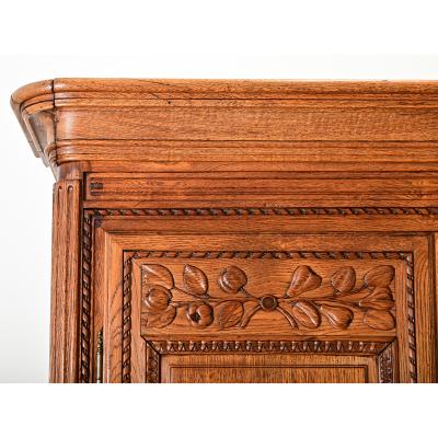 French 18th Century Carved Oak Buffet Deux Corps
