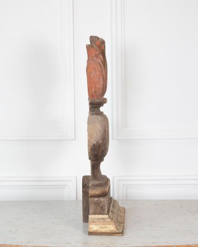 French 18th Century Carved Wood Fire Pot