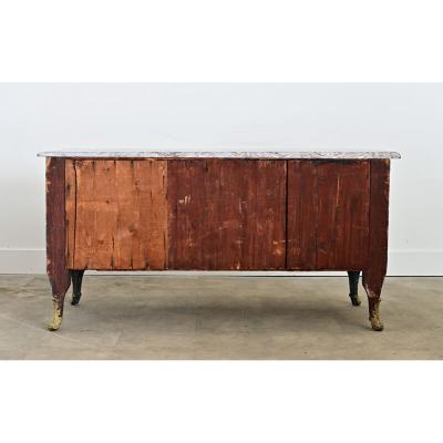 French 18th Century Commode with Original Paint and Marble Top