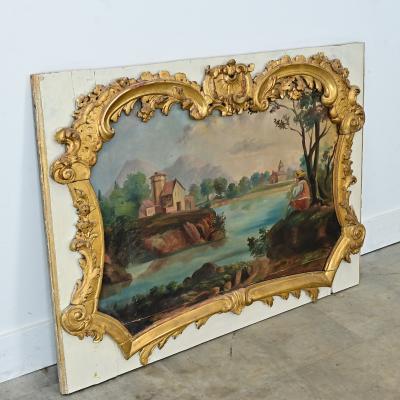 French 18th Century Giltwood Framed Landscape Painting