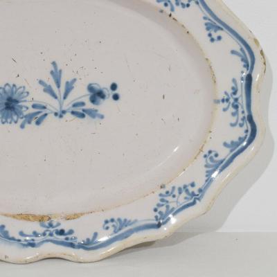 French 18th Century Glazed Earthenware Rouen Platter