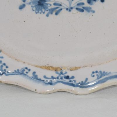 French 18th Century Glazed Earthenware Rouen Platter