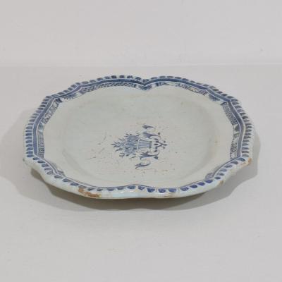 French 18th Century Glazed Earthenware Rouen Platter