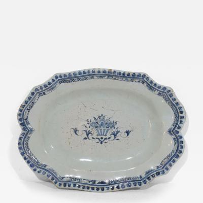 French 18th Century Glazed Earthenware Rouen Platter