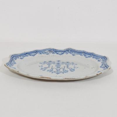 French 18th Century Glazed Earthenware Rouen Platter