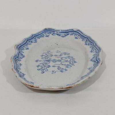 French 18th Century Glazed Earthenware Rouen Platter