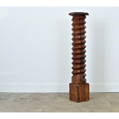 French 18th Century Grape Screw Press Pedestal
