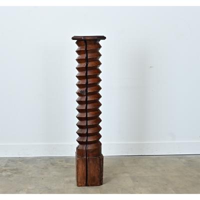 French 18th Century Grape Screw Press Pedestal
