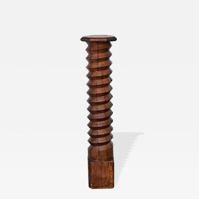 French 18th Century Grape Screw Press Pedestal