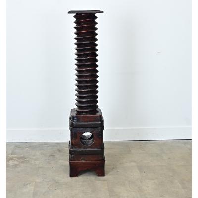 French 18th Century Grape Screw Press Pedestal