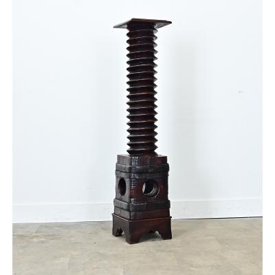 French 18th Century Grape Screw Press Pedestal