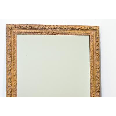 French 18th Century Hand Carved Frame with New Mirror Plate