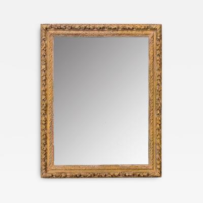 French 18th Century Hand Carved Frame with New Mirror Plate