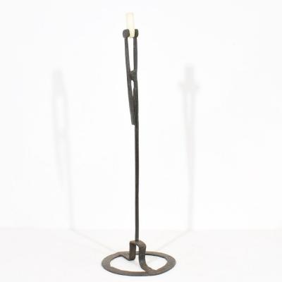 French 18th Century Hand Forged Iron Candleholder