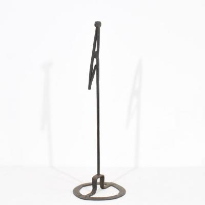 French 18th Century Hand Forged Iron Candleholder