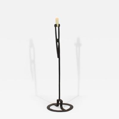 French 18th Century Hand Forged Iron Candleholder