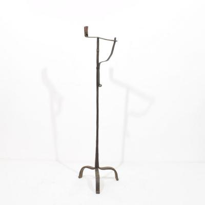 French 18th Century Hand Forged Iron Candleholder