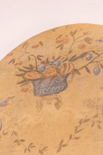 French 18th Century Hand Painted Pastoral Panels with Fruit Vases and Birds