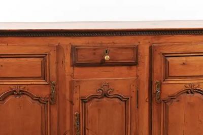 French 18th Century Louis XV Cherry Enfilade with Single Drawer and Three Doors