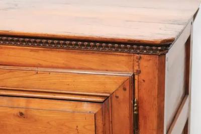 French 18th Century Louis XV Cherry Enfilade with Single Drawer and Three Doors