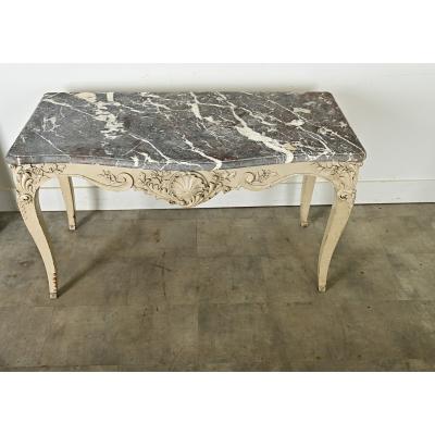 French 18th Century Louis XV Marble Top Console