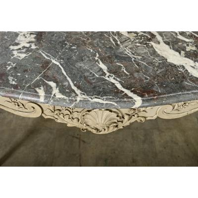 French 18th Century Louis XV Marble Top Console