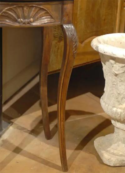 French 18th Century Louis XV Period Pewter Lavabo Mounted on Walnut Stand