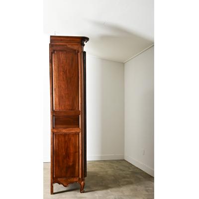 French 18th Century Louis XV Solid Walnut Inlay Armoire
