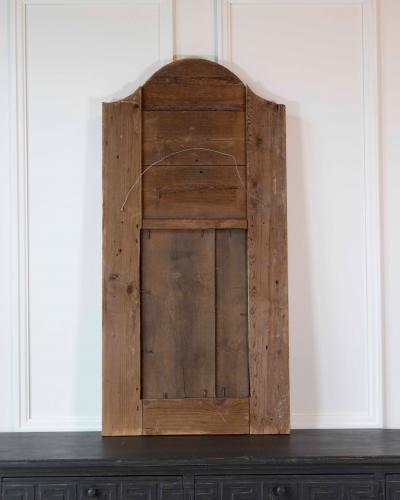 French 18th Century Louis XVI Carved Trumeau Mirror with Warrior Attributes