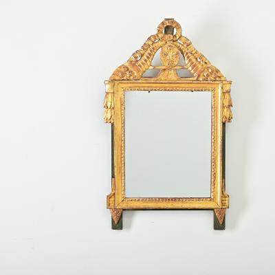 French 18th Century Louis XVI Gilt Painted Mirror