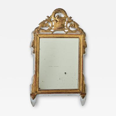 French 18th Century Louis XVI Gilt Painted Trumeau