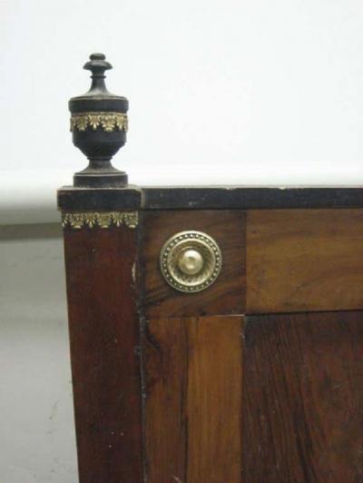 French 18th Century Louis XVI Neoclassical Walnut and Cherry Full Size Bed