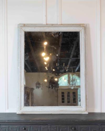 French 18th Century Louis XVI Painted Mirror with Original Glass