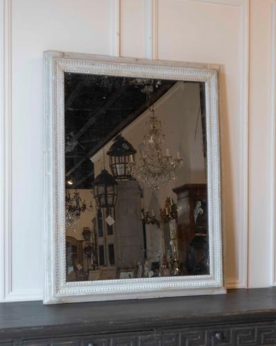 French 18th Century Louis XVI Painted Mirror with Original Glass